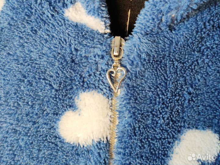 Халат женский тёплый, банный с капюшоном, р 46