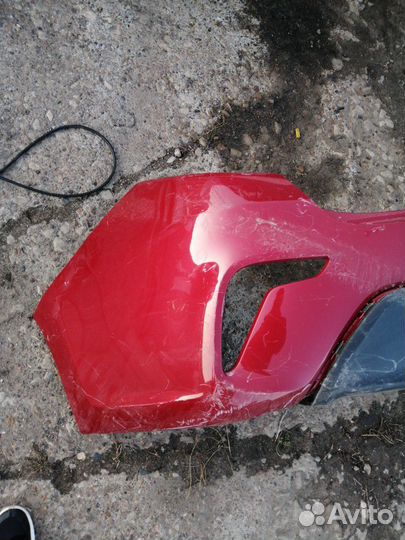 Задний бампер Kia Rio 4 цвет красный