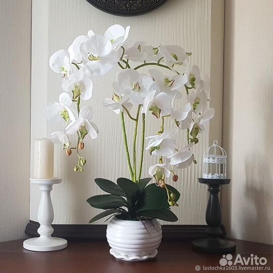 Композиция из искуственной орхидеи