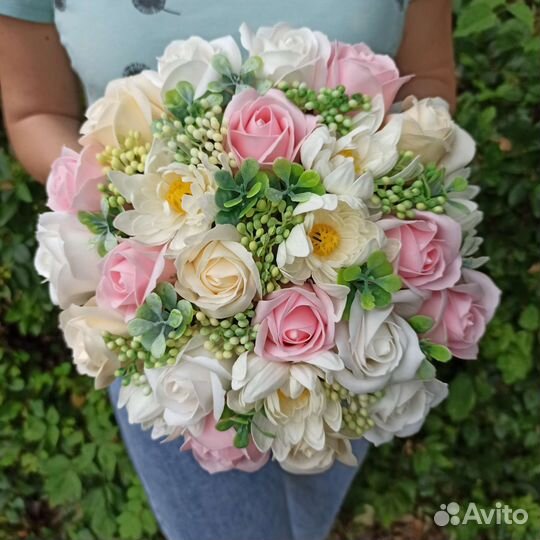 Букет из мыльных роз