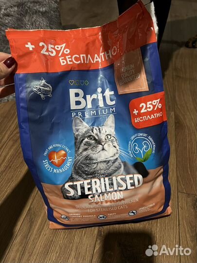 Корм brit premium с лососем