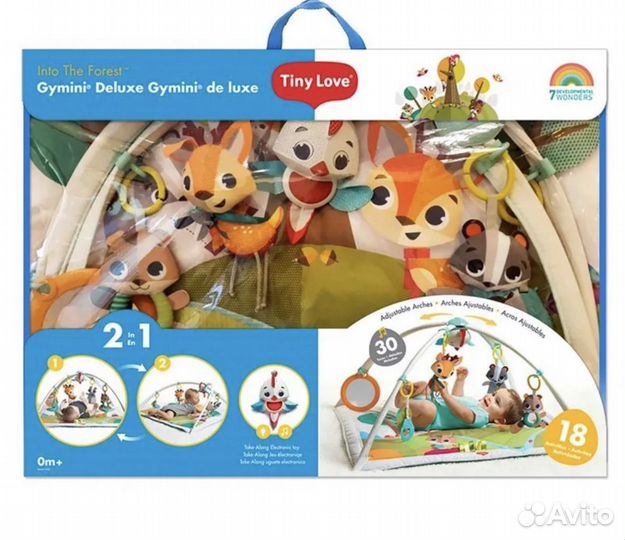 Игровой развивающий коврик tiny love лес