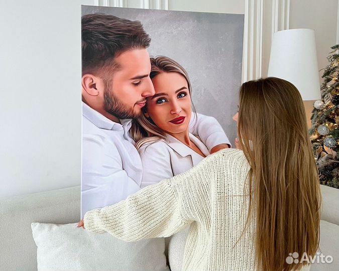 Портрет по фото на холсте Мурманск