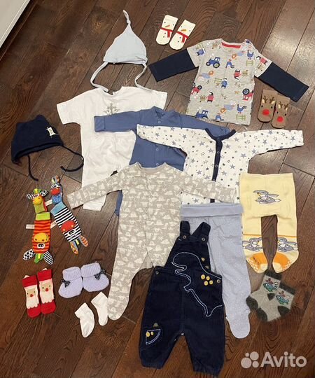 Детские вещи пакетом на мальчика от 1 до 6 месяцев