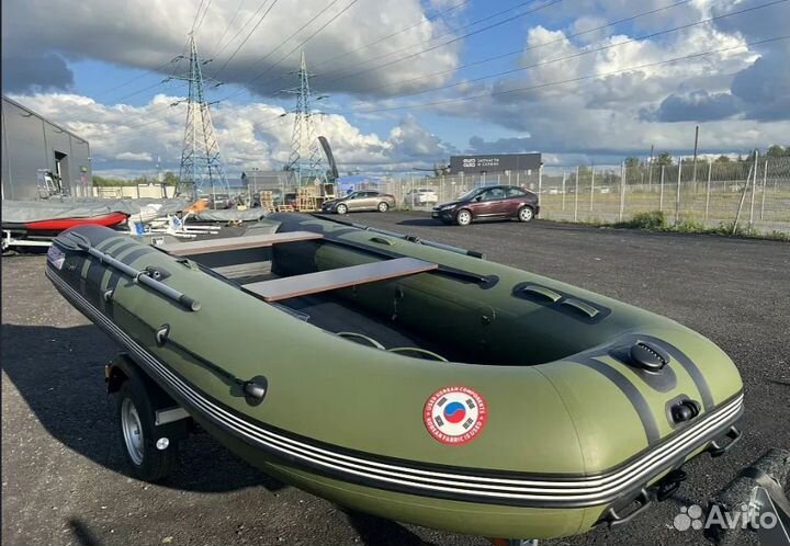 Лодка mishimo river JET470 под водомет чёрн./зелён