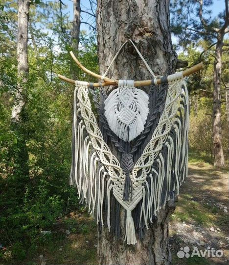 Панно макраме на стену