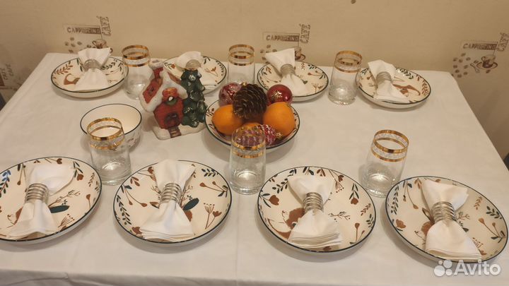 Салфетки сервировочные хлопковые льняные