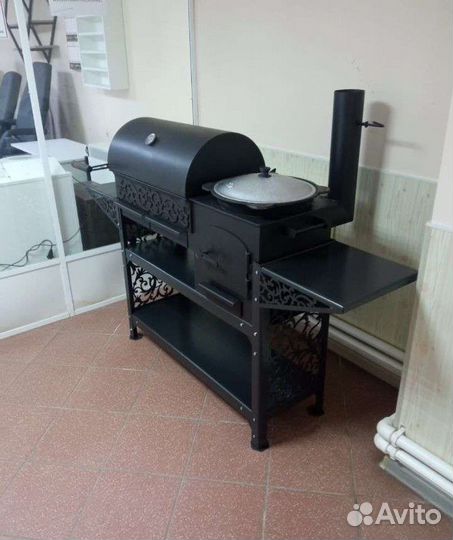 Мангал Коптильня Барбекю + Печ под казан