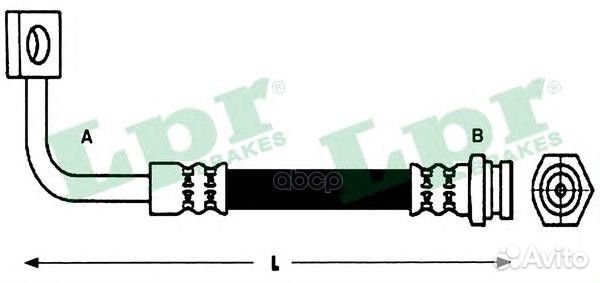 Шланг тормозной nissan primera (P10) 91-96 пер
