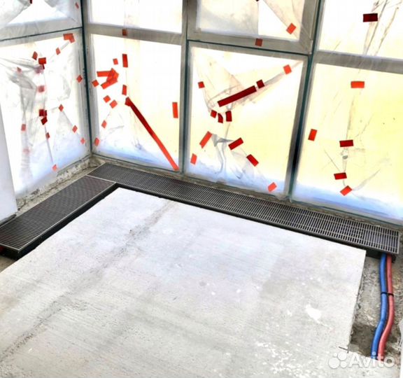 Внутрипольный конвектор отопления