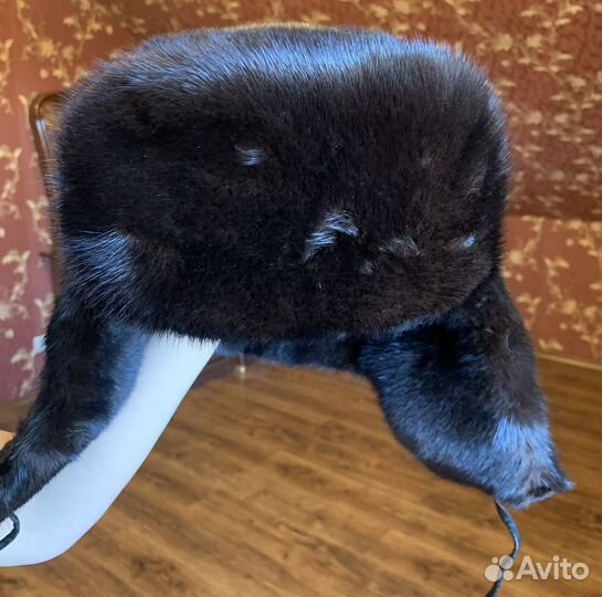 Норковая шапка мужская ушанка