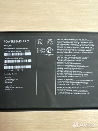 Наушники Beats PowerBeats Pro