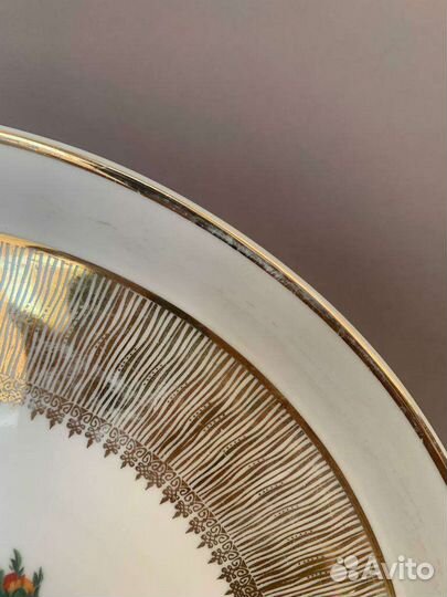 Блюдо с цветочным декором и позолотой Mitterteich