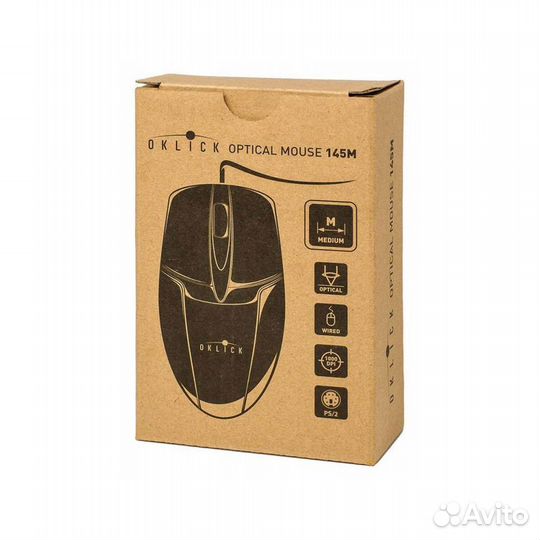 Мышь Oklick 145M Black USB новая в коробочке