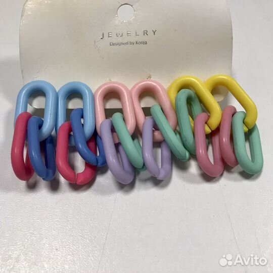 Крупные серьги бижутерия