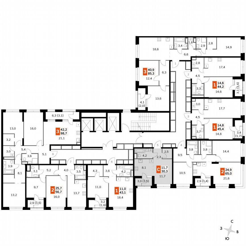 Квартира-студия, 30,3 м², 18/18 эт.