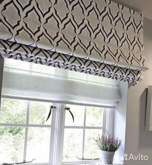 Римская штора на заказ на створку окна