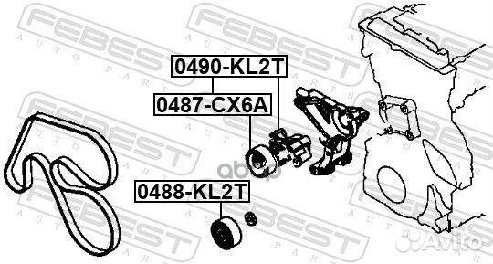 Натяжитель / mitsubishi L200,triton,strada KL1T