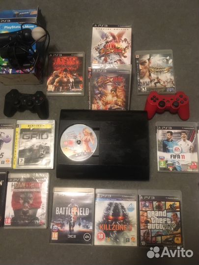Sony PS3 Super Slim прошитая много игр на диске