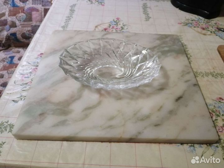 Вазочка-салатница хрустальная времен СССР