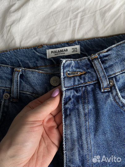 Джинсы pull and bear mom 34