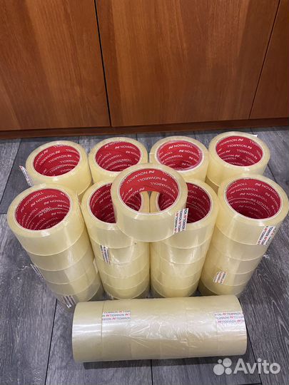 Скотч прозрачный 66м 132м. Стрейч Прозрачный/Белый