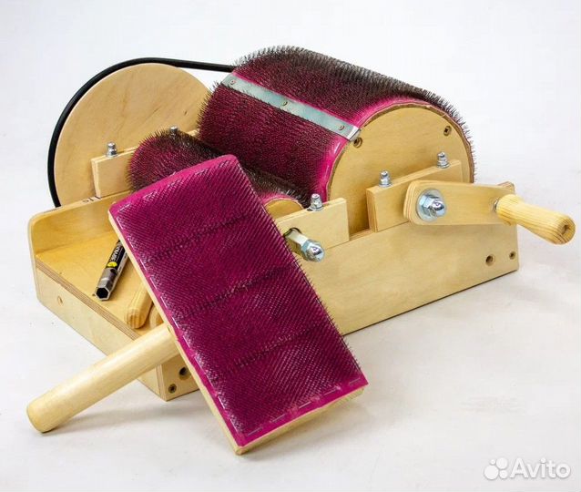 Кардер для шерсти + чесалка