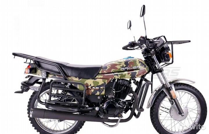 Мотоцикл racer tourist-150 птс (черно-зеленый)