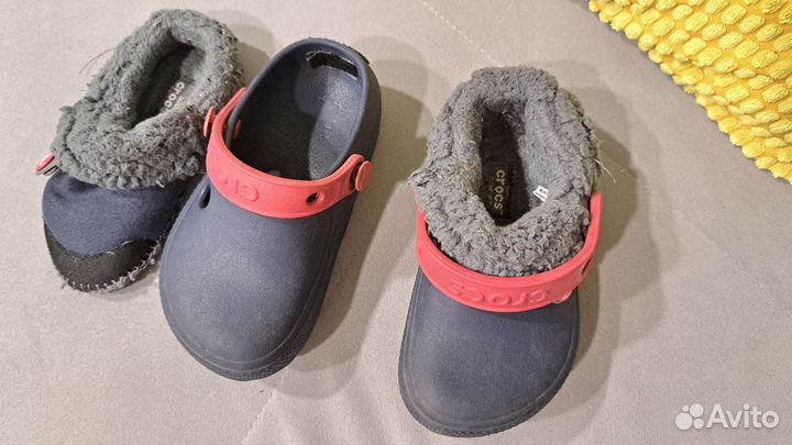 Crocs детские с9, утеплённые