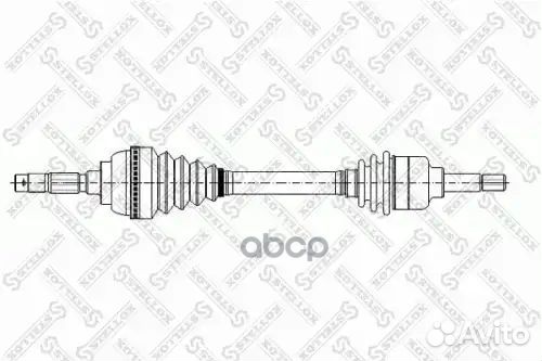 Привод левый 795mm ABS, 20942 Fiat Ducato