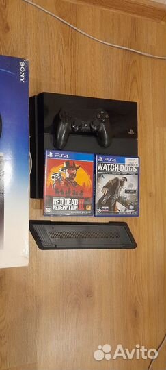 Игровая приставка PS4 FAT 500Gb.+2 Диска,подставка