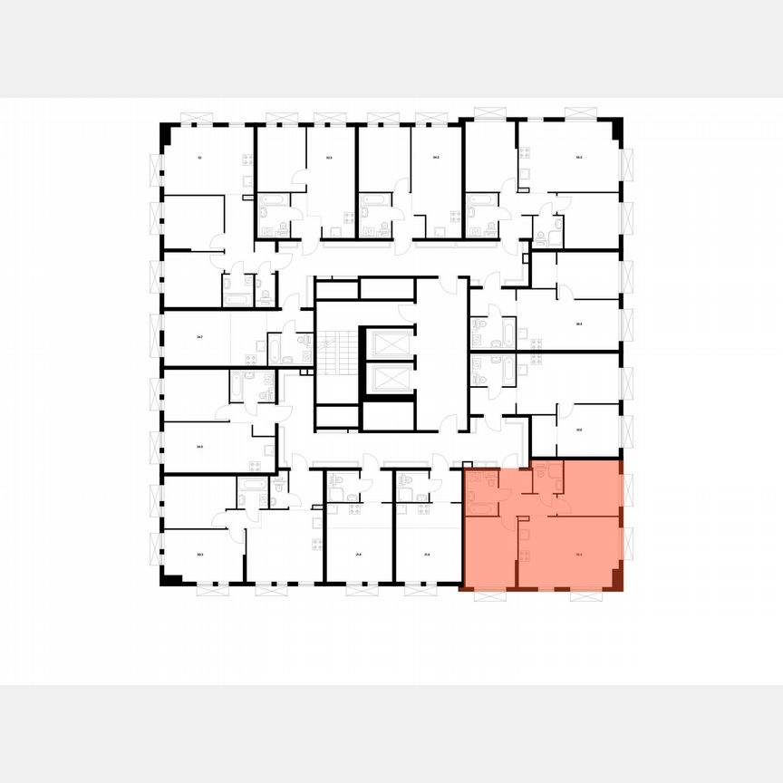 2-к. квартира, 55,3 м², 15/16 эт.