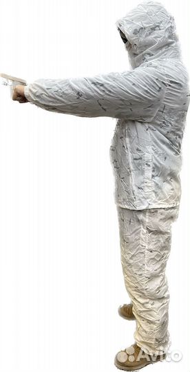 Маскхалат зимний Белый мульт. (60-62, L) с подтяжк