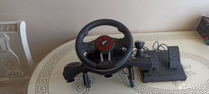 Игровой руль с педалями для пк и приставок