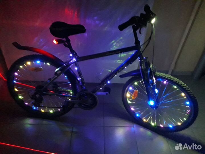 Велосипед - подсветка колес / рамы и др