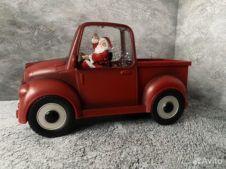 Музыкальный новогодний фонарь Машинка