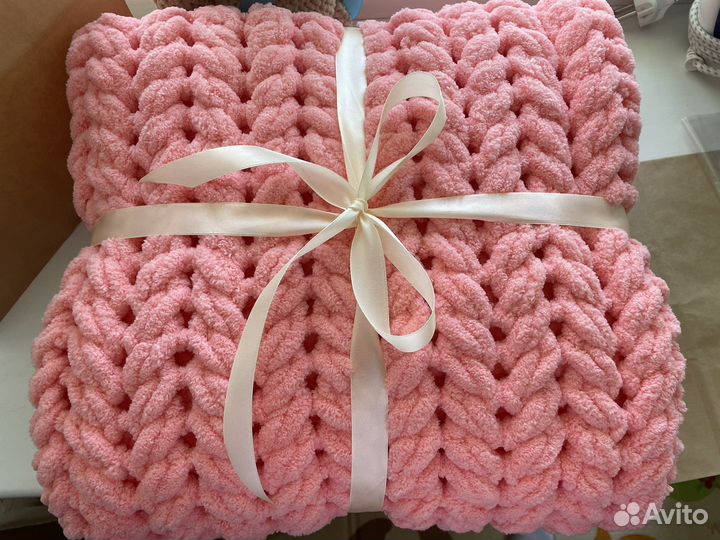 Плед детский вязаный ручная работа