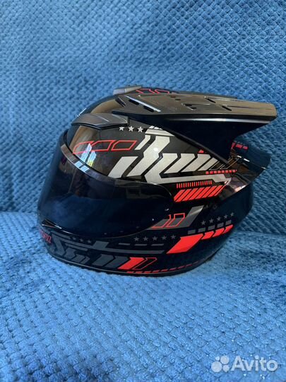Мотошлем женский с ушками новый
