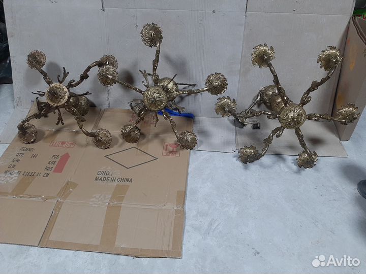 Бронза: люстры,бра. Фонарь алюминий