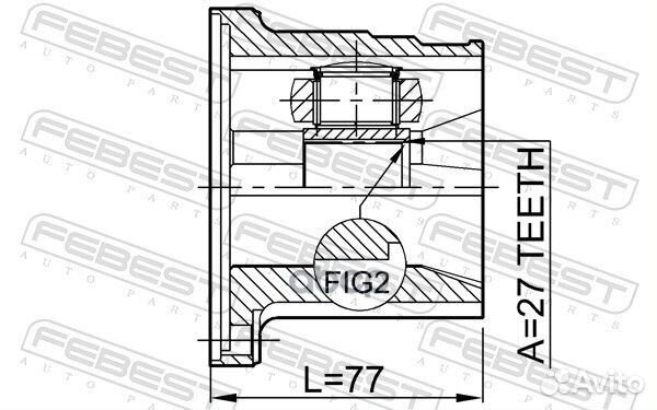 Febest 0211FX35LH ШРУС внутренний перед лев