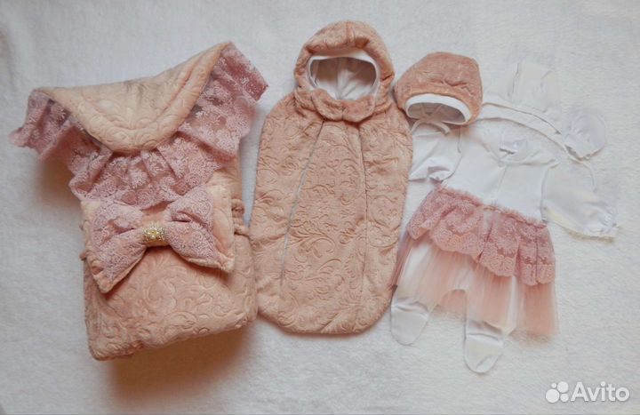 Конверт+одежда для девочки. Новое. Холодная осень