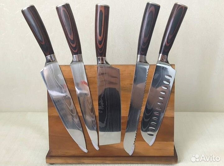 Кухонные ножи, набор из 8-ми ножей