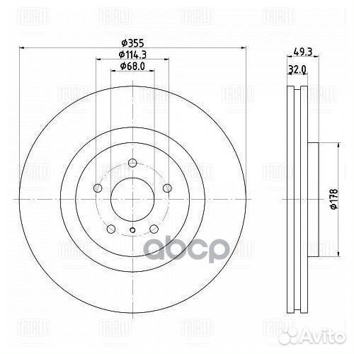 Диск торм. для а/м Infinity FX (08) /G (07) /Q5