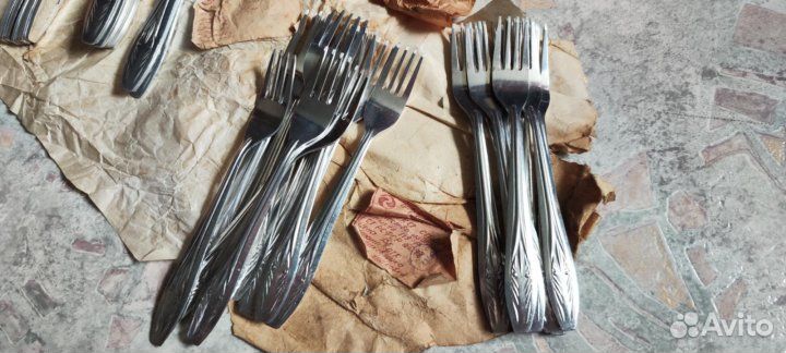 Новые алюминиевые ложки вилки СССР алюминий