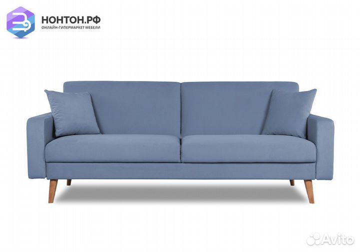 Диван книжка Верден серо-голубой