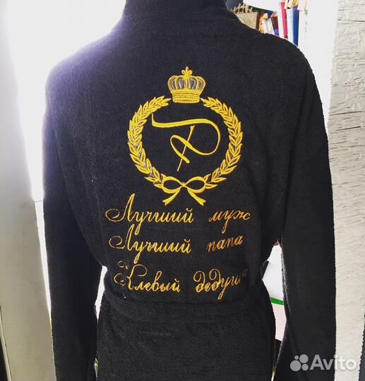 Вышивка на халате, полотеце