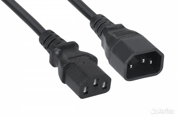 Кабель питания для компьютера PC VDE папа-мама