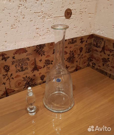 Хрустальный графин +рюмки Богемия 