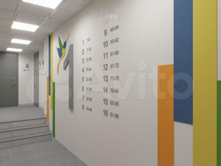 2-к. квартира, 55,4 м², 8/16 эт.