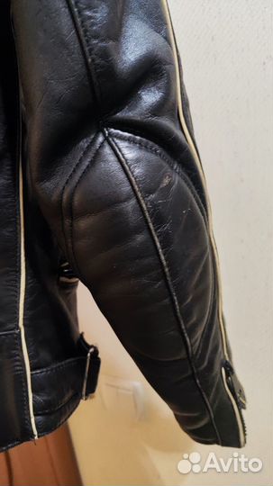 Мото куртка женская кожаная